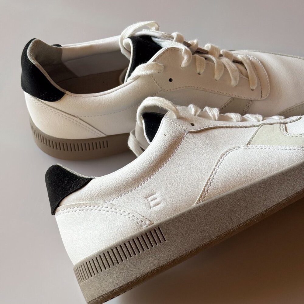 NWOT Everlane White Stone Leather Court Sneakers Womens 8.5 - Picture 6 of 7